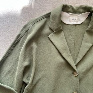 Aritzia Wilfred Smoky Sage Freeform Shirt